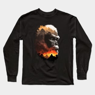 Silverback Gorilla Monkey Mountain Gorilla Long Sleeve T-Shirt